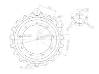 SPROCKET YANMAR VIO55-6 SPROCKET YANMAR VIO55-6