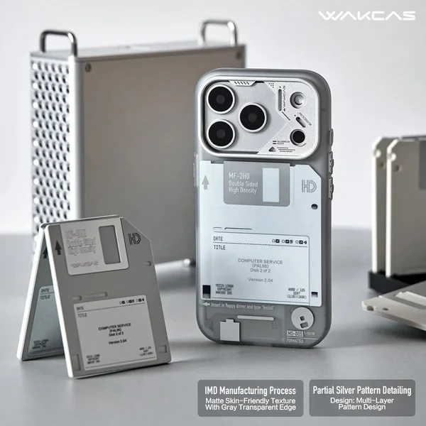 Wakcas Retro Geek Floppy Disk Magnetic เคสสำหรับ iPhone 17 Series และ iPhone 16 Series image 3