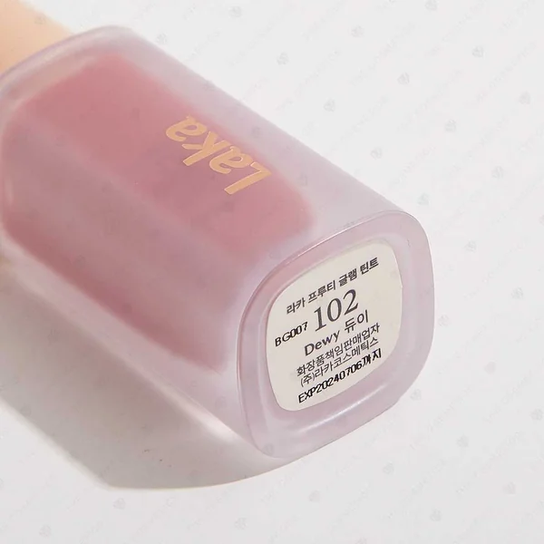 [CLEARANCE] Laka Fruity Glam Tint - 102 Dewy ลิปทินท์สายวีแกน สีชมพูอมม่วง image 6