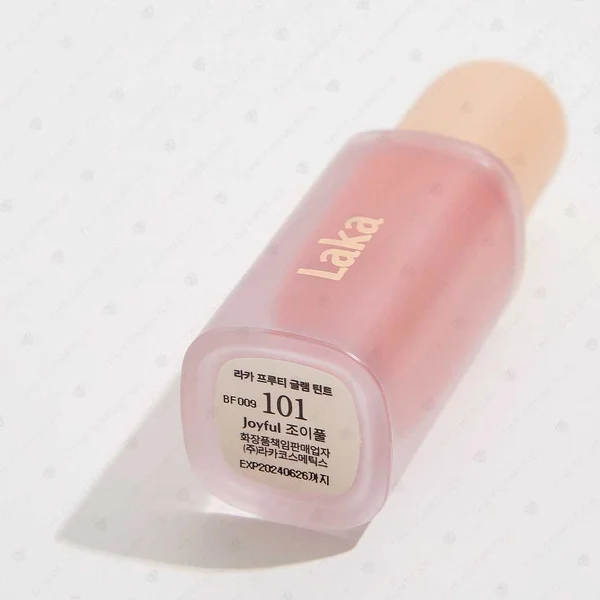 [CLEARANCE] Laka Fruity Glam Tint - 101 Joyful ลิปทินท์สายวีแกน สีคอรัลอมส้มพีช image 4