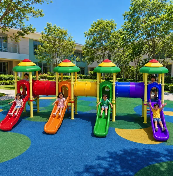 ชุดหอคอยอุโมงค์สายรุ้ง 4 หอ (Rainbow Quad Tower Play Set) image 1 ชุดหอคอยอุโมงค์สายรุ้ง 4 หอ (Rainbow Quad Tower Play Set) image 1