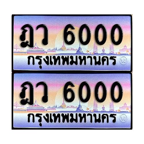 ทะเบียนรถ 6000 ทะเบียน ฎว 6000 พร้อมส่งมอบ (เลขมงคล) image 1