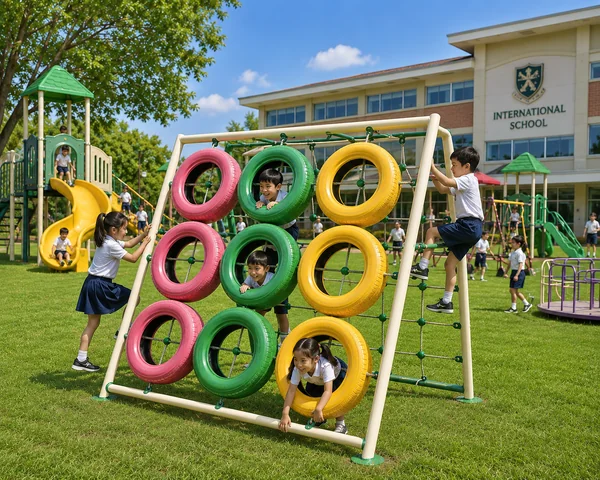 เครื่องเล่นปีนป่ายยางรถยนต์ (Tire Climbing Challenge) image 1