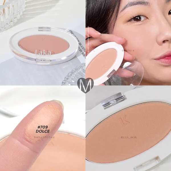[CLEARANCE] Laka Love Silk Blush - 709 Dolce บลัชออน สีส้มอมน้ำตาล image 4