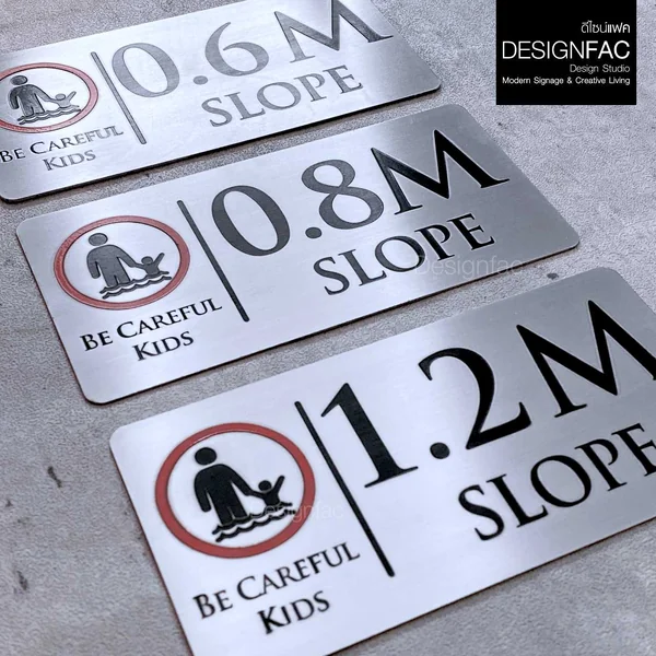 ป้ายความลึกสระ SLOPE ป้ายบอกความลึกสระว่ายน้ำ ป้ายสแตนเลสกัดกรด โมเดิร์น มินิมอล มูจิ,Designfac image 3 ป้ายความลึกสระ SLOPE ป้ายบอกความลึกสระว่ายน้ำ ป้ายสแตนเลสกัดกรด โมเดิร์น มินิมอล มูจิ,Designfac image 3