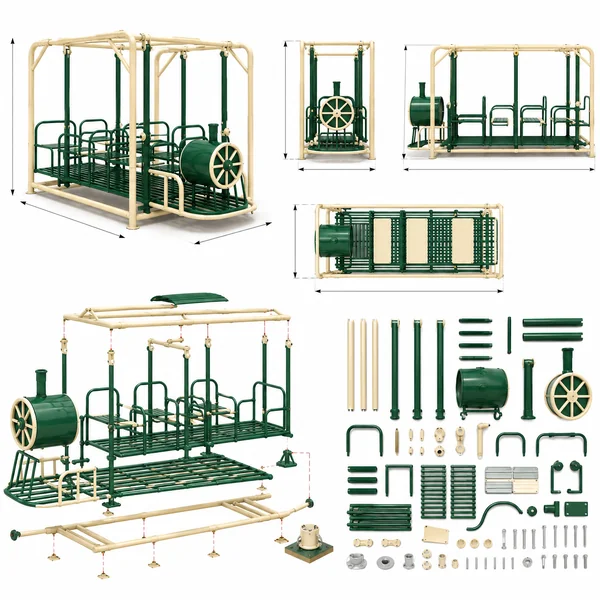 รถไฟโยกสนามเด็กเล่น รุ่น Premium 4 ที่นั่ง (Thai Playground Premium Train Rocker) image 2 รถไฟโยกสนามเด็กเล่น รุ่น Premium 4 ที่นั่ง (Thai Playground Premium Train Rocker) image 2