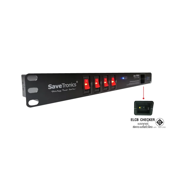 SaveTronics Model : PER-8E เครื่องป้องกันลดทอนไฟกระชาก ชนิดตัดไฟรั่วอัตโนมัติ Rack 19" 1 U image 2