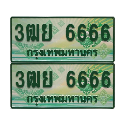 ป้ายประมูล 6666 เลขรถ 3ฒย 6666 กระบะแคป (4) image 1 ป้ายประมูล 6666 เลขรถ 3ฒย 6666 กระบะแคป (4) image 1