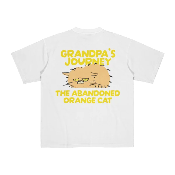 Oversized T-Shirt: Light Grey - ปู่หนอนบุ้งขน image 4
