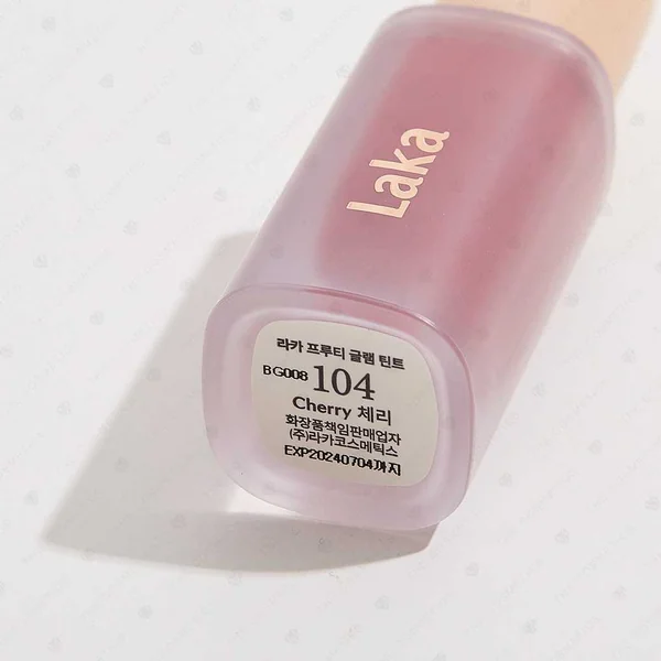 [CLEARANCE] Laka Fruity Glam Tint - 104 Cherry ลิปทินท์สายวีแกน สีแดงเบอร์รีก่ำๆ image 6