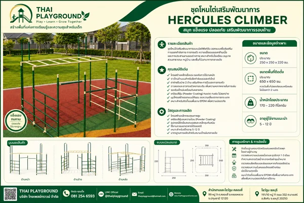 ชุดโหนไต่เสริมพัฒนาการ Hercules Climber image 3 ชุดโหนไต่เสริมพัฒนาการ Hercules Climber image 3