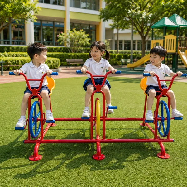 เครื่องปั่นจักรยานเด็ก 3 ที่นั่ง รุ่น Triple Fun Cycle – Thai Playground image 2 เครื่องปั่นจักรยานเด็ก 3 ที่นั่ง รุ่น Triple Fun Cycle – Thai Playground image 2