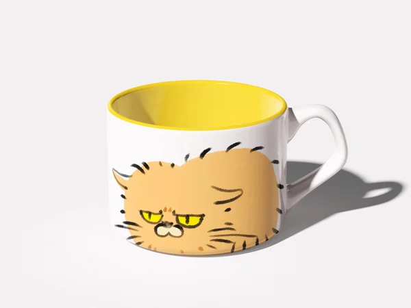 Ceramic Coffe Mug: ปู่หนอนบุ้งขน วางซ้อนกันได้ image 1