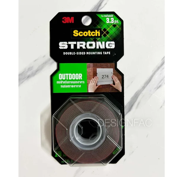 เทปกาว2หน้าติดป้าย SCOTCH STRONG เทปกาวติดกระจก เทปกาวสองหน้าแรงยึดติดสูง 19มม.x1.5ม. สก๊อตช์ 411 image 1 เทปกาว2หน้าติดป้าย SCOTCH STRONG เทปกาวติดกระจก เทปกาวสองหน้าแรงยึดติดสูง 19มม.x1.5ม. สก๊อตช์ 411 image 1