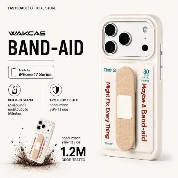 Wakcas Band-Aid เคสสำหรับ iPhone 18 Pro Max และ iPhone 18 Pro