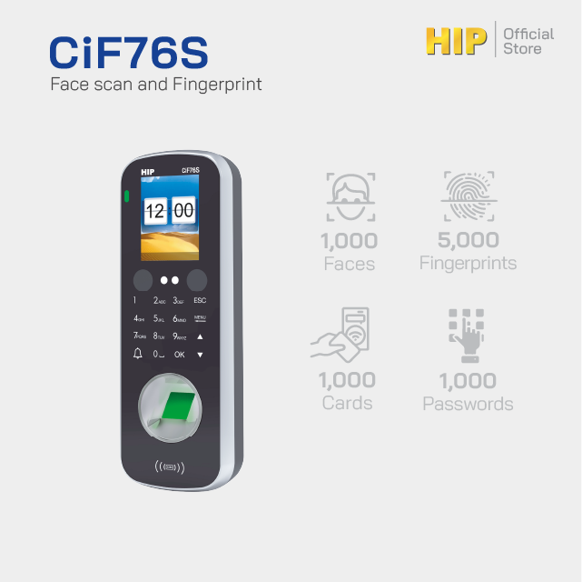 เครื่องลงเวลาพนักงาน ยี่ห้อHIP รุ่น CIF76S