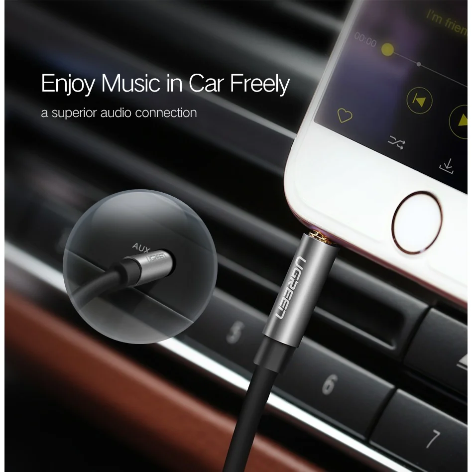 UGREEN AV119 AUX 3.5mm Jack to Jack Audio Cable 3M(10736)
