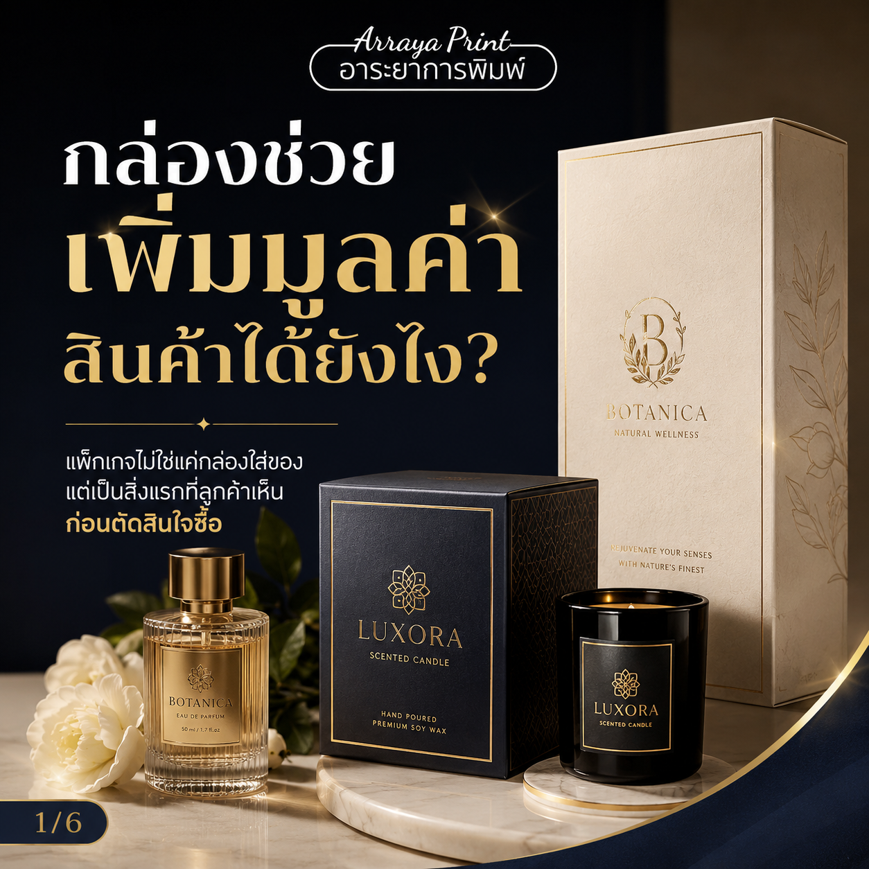 กล่องแพ็กเกจจิ้งพรีเมียมสำหรับน้ำหอมและเทียนหอม ช่วยเสริมภาพลักษณ์และมูลค่าสินค้า กล่องแพ็กเกจจิ้งพรีเมียมสำหรับน้ำหอมและเทียนหอม ช่วยเสริมภาพลักษณ์และมูลค่าสินค้า