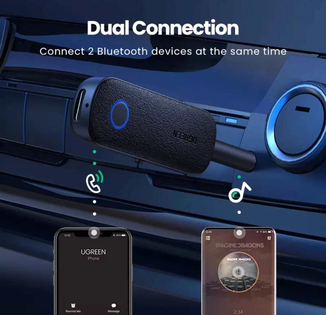 UGREEN 80893 Bluetooth 5.0 Receiver & Transmitter (2IN1)