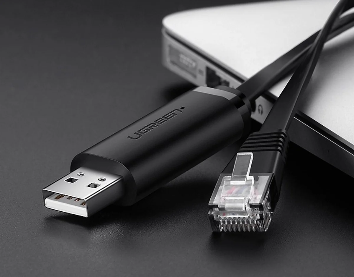 Ugreen usb to LAN rj45 console cable black cm204 3M 60813