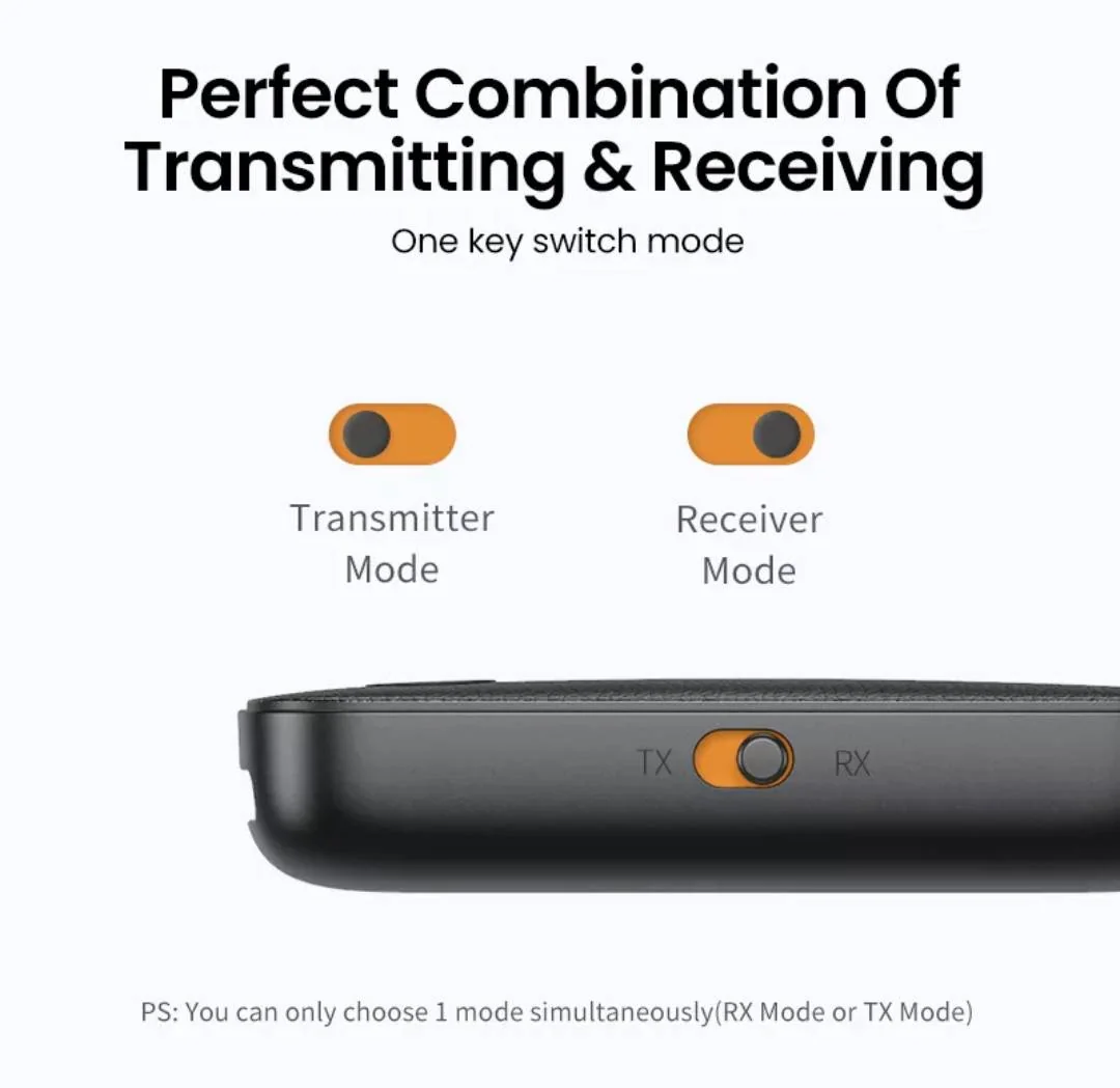 UGREEN 80893 Bluetooth 5.0 Receiver & Transmitter (2IN1)