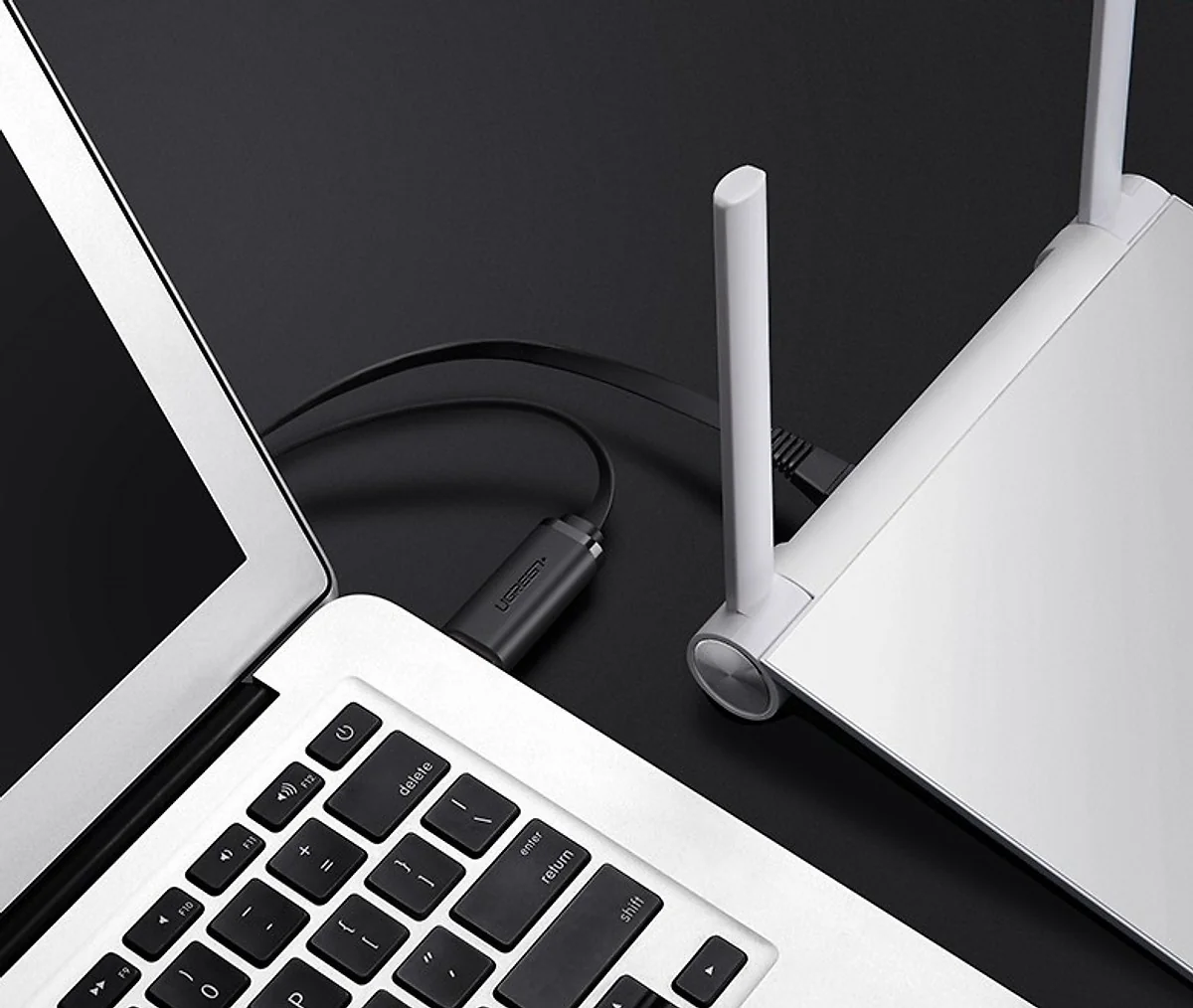 Ugreen usb to LAN rj45 console cable black cm204 3M 60813