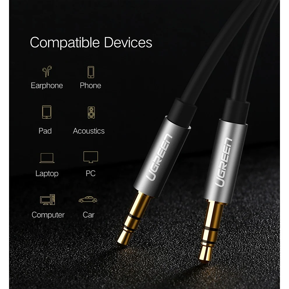 UGREEN AV119 AUX 3.5mm Jack to Jack Audio Cable 3M(10736)